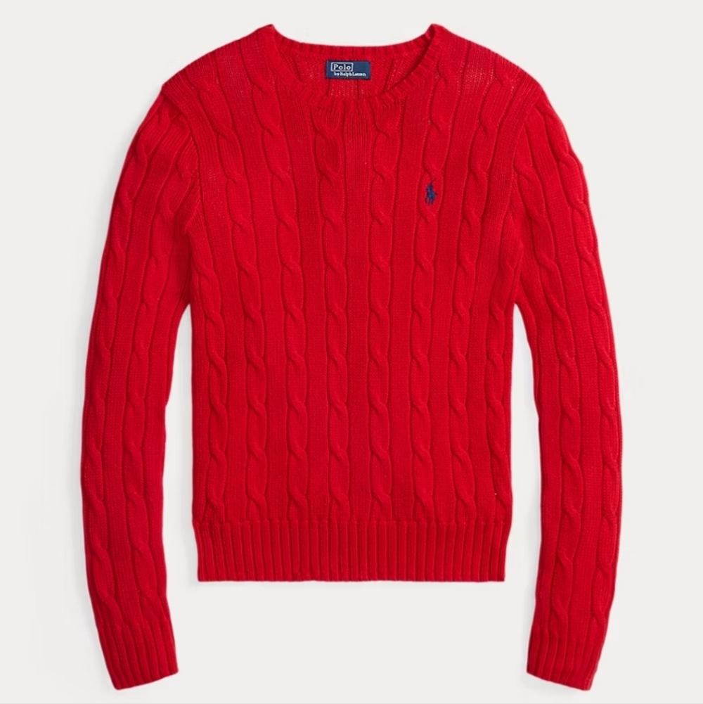 Polo Ralph Lauren Cable-Knit Cotton Crewneck Sweater